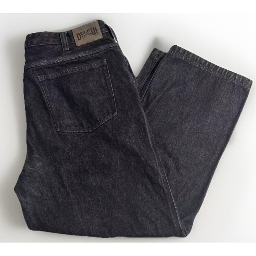 Mens‎ Duluth Trading Co Jeans Black Denim 100% Cotton Sz 40 40x30